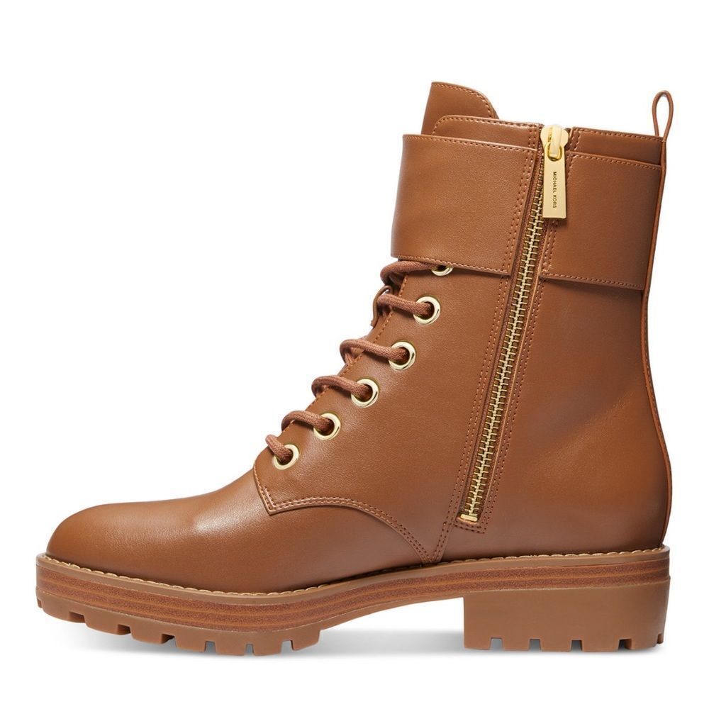 NWB Michael Kors Women's Rory Lace-Up Signature Strap Ankle Booties- Size 9 - Picture 3 of 11
